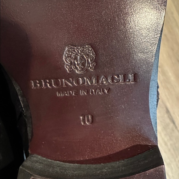 New Bruno Magli men\'s black suede and patent leather zipper boot size -10
